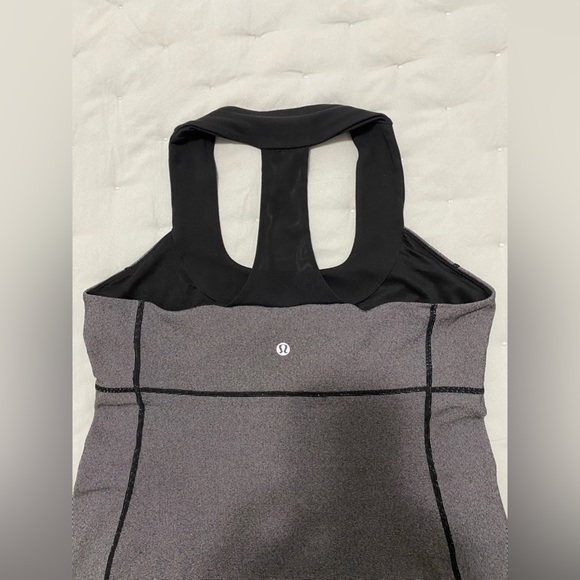 Gray and Black Lululemon athletic tank top - Picture 8 of 9